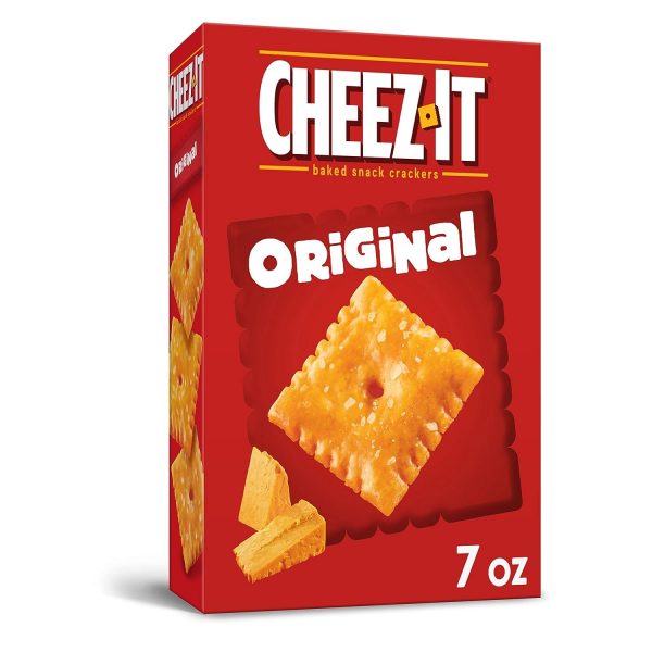 Cheez-It Cheese Crackers, Baked Snack Crackers, Office and Kids Snacks, Original, 7oz Box (1 Box)