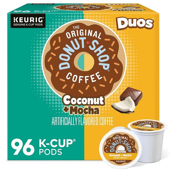 The Original Donut Shop Coconut Mocha, Single-Serve Keurig K-Cup Pods, Flavored Medium Roast Coffee, 96 Count