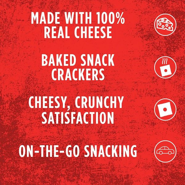 Cheez-It Cheese Crackers, Baked Snack Crackers, Office and Kids Snacks, Original, 7oz Box (1 Box) - Image 3